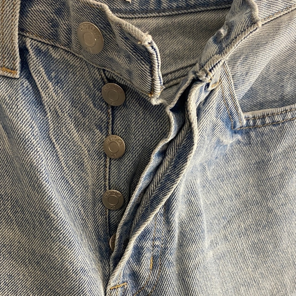 Pistola Jeans | Hemp Cotton | Button Fly 90s Straight Light Wash | Size 26 - Picture 3 of 11